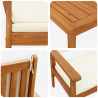 Zestaw Sof na Ogród 4 pcs Brązowy 120 x 65,5 x 79 cm