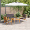 Zestaw Sof na Ogród 4 pcs Brązowy 120 x 65,5 x 79 cm