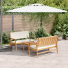 Zestaw Sof na Ogród 3 pcs Brązowy 120 x 65,5 x 79 cm