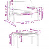 Zestaw Sof na Ogród 3 pcs Brązowy 120 x 65,5 x 79 cm