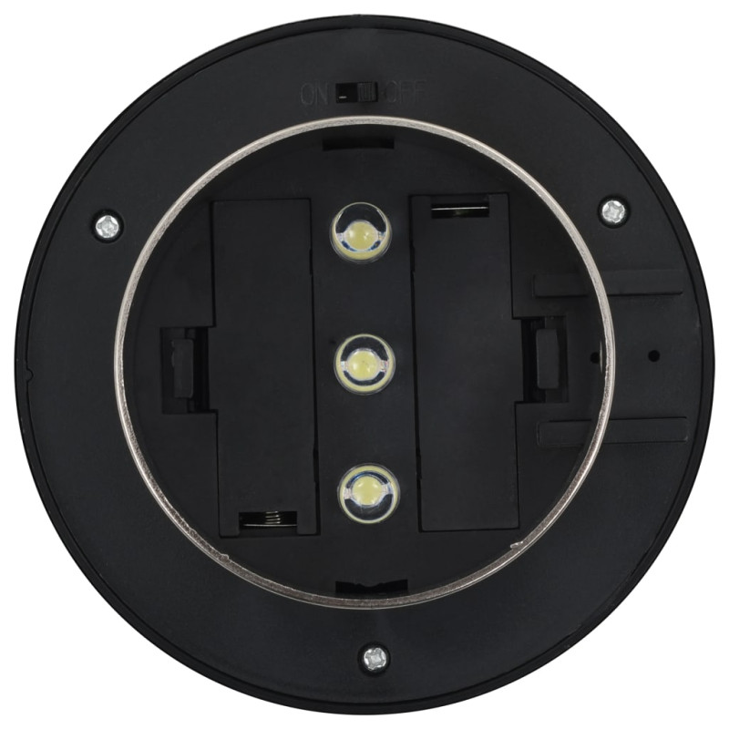 Lampy solarne do ogrodu, 12 szt., LED, okrągłe, 12 cm, białe