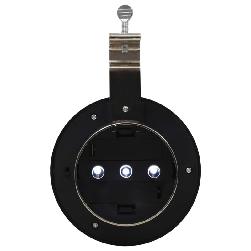 Lampy solarne do ogrodu, 12 szt., LED, okrągłe, 12 cm, białe
