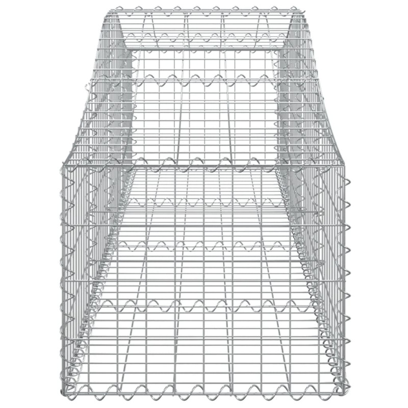 Kosze gabionowe, 10 szt, 200x50x40/60 cm, galwanizowane żelazo