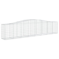 Kosze gabionowe, 20 szt, 400x50x80/100 cm, galwanizowane żelazo