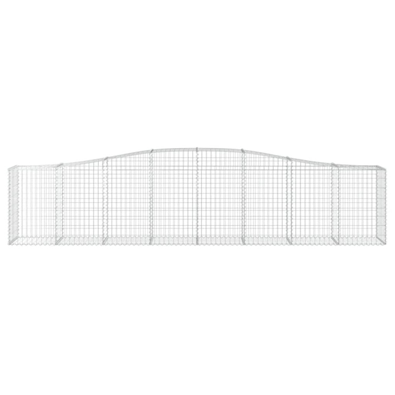 Kosze gabionowe, 20 szt, 400x50x80/100 cm, galwanizowane żelazo
