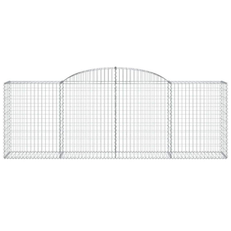 Kosze gabionowe, 12 szt, 300x50x100/120cm, galwanizowane żelazo