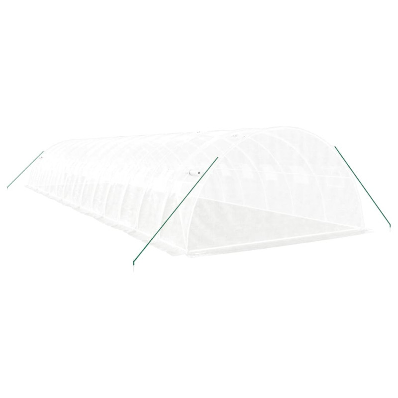 Szklarnia ze stalową ramą, biała, 56 m², 14x4x2 m