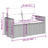 6-cz. zestaw mebli ogrodowych, z poduszkami, jasnoszary
