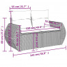 4-cz. zestaw mebli ogrodowych z poduszkami, beżowy, polirattan