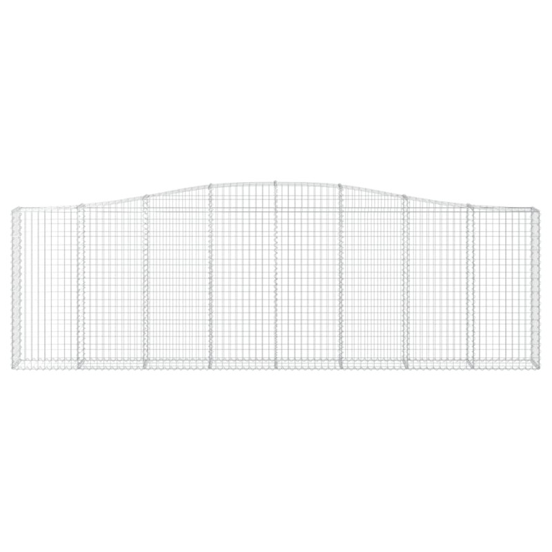 Kosze gabionowe, 5 szt, 400x30x120/140 cm, galwanizowane żelazo