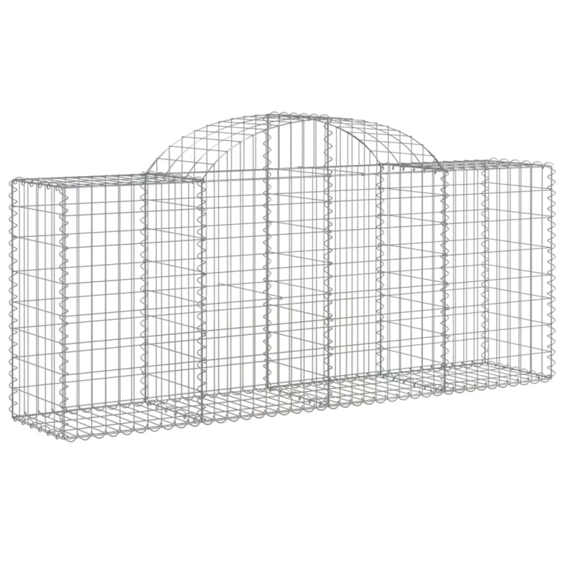 Kosze gabionowe, 14 szt, 200x50x80/100 cm, galwanizowane żelazo