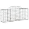 Kosze gabionowe, 14 szt, 200x50x80/100 cm, galwanizowane żelazo