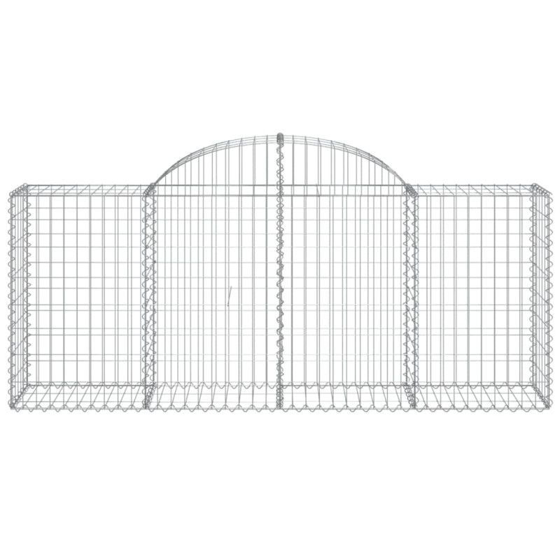 Kosze gabionowe, 14 szt, 200x50x80/100 cm, galwanizowane żelazo