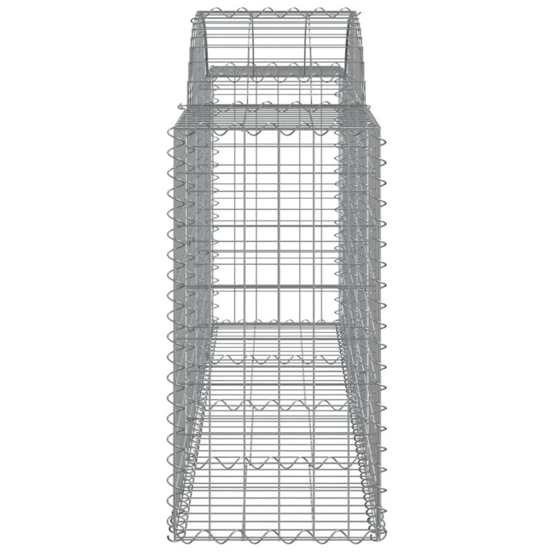 Kosze gabionowe, 14 szt, 200x50x80/100 cm, galwanizowane żelazo