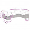 8-cz. zestaw mebli ogrodowych z poduszkami, beżowy, polirattan