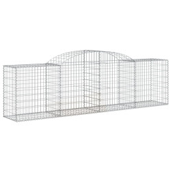 Kosze gabionowe, 13 szt, 300x50x80/100 cm, galwanizowane żelazo