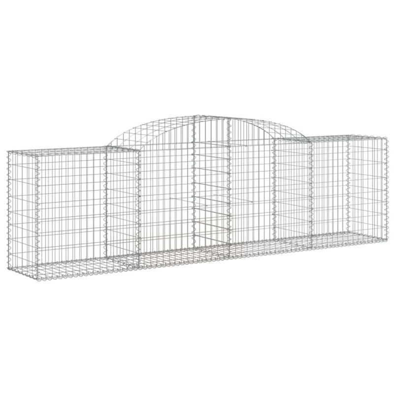 Kosze gabionowe, 13 szt, 300x50x80/100 cm, galwanizowane żelazo