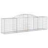 Kosze gabionowe, 13 szt, 300x50x80/100 cm, galwanizowane żelazo