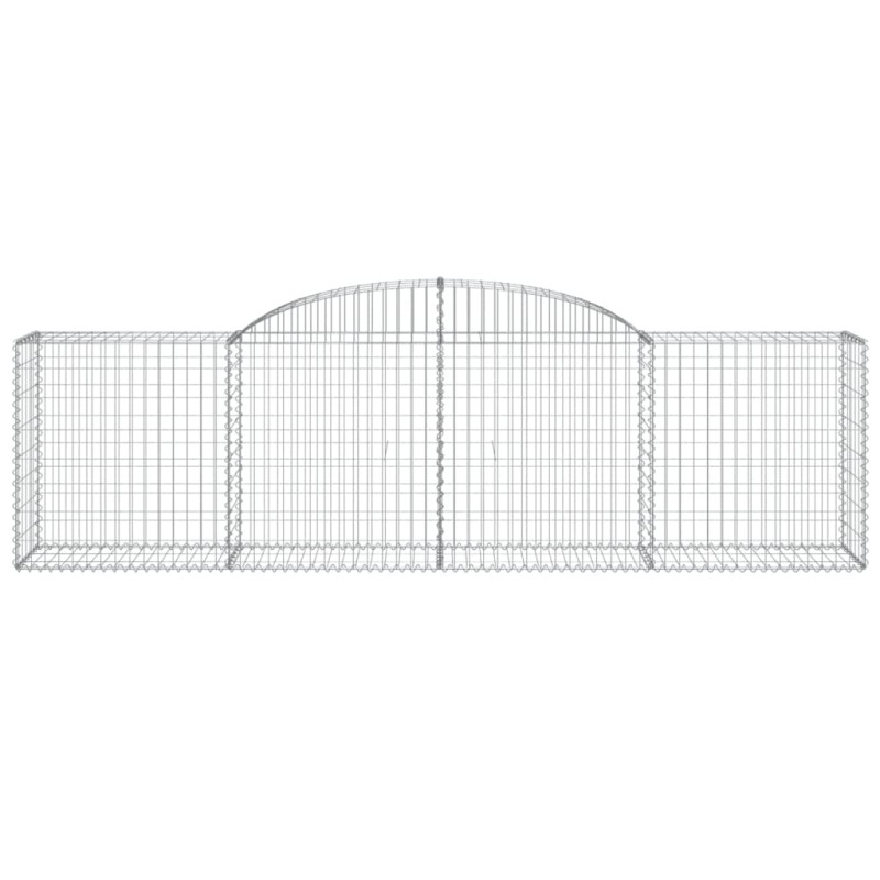 Kosze gabionowe, 13 szt, 300x50x80/100 cm, galwanizowane żelazo