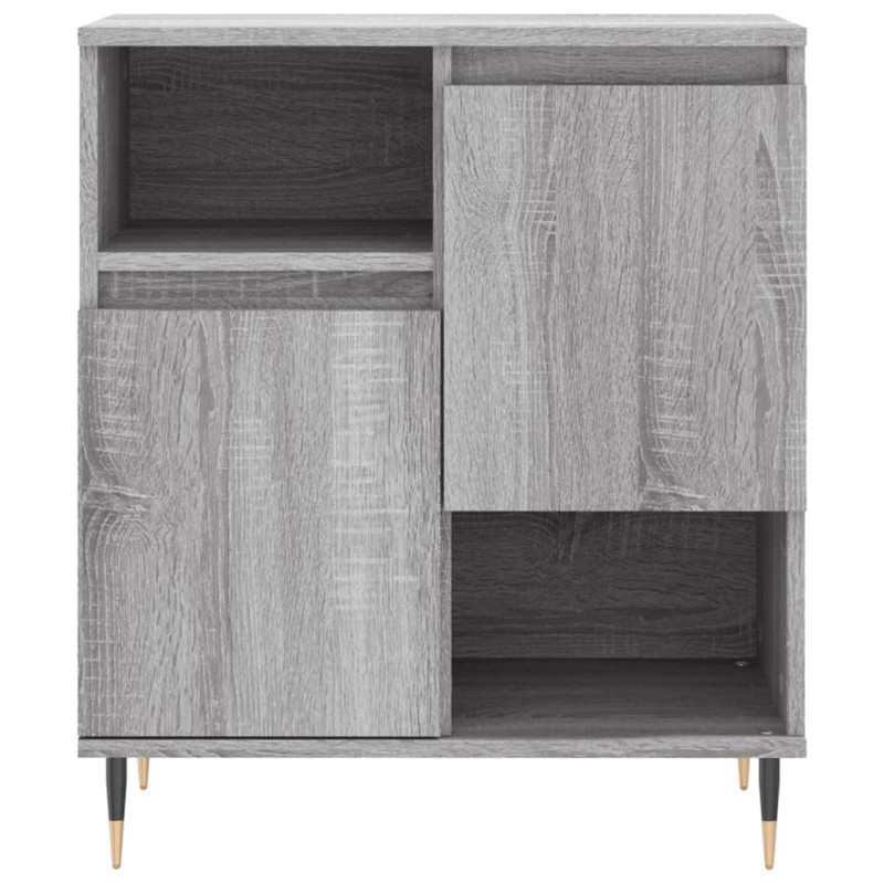 Szafki, 2 szt., szary dąb sonoma, materiał drewnopochodny