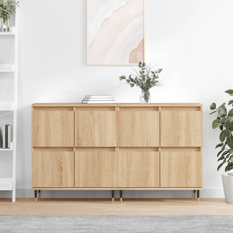Szafki, 2 szt., dąb sonoma, materiał drewnopochodny