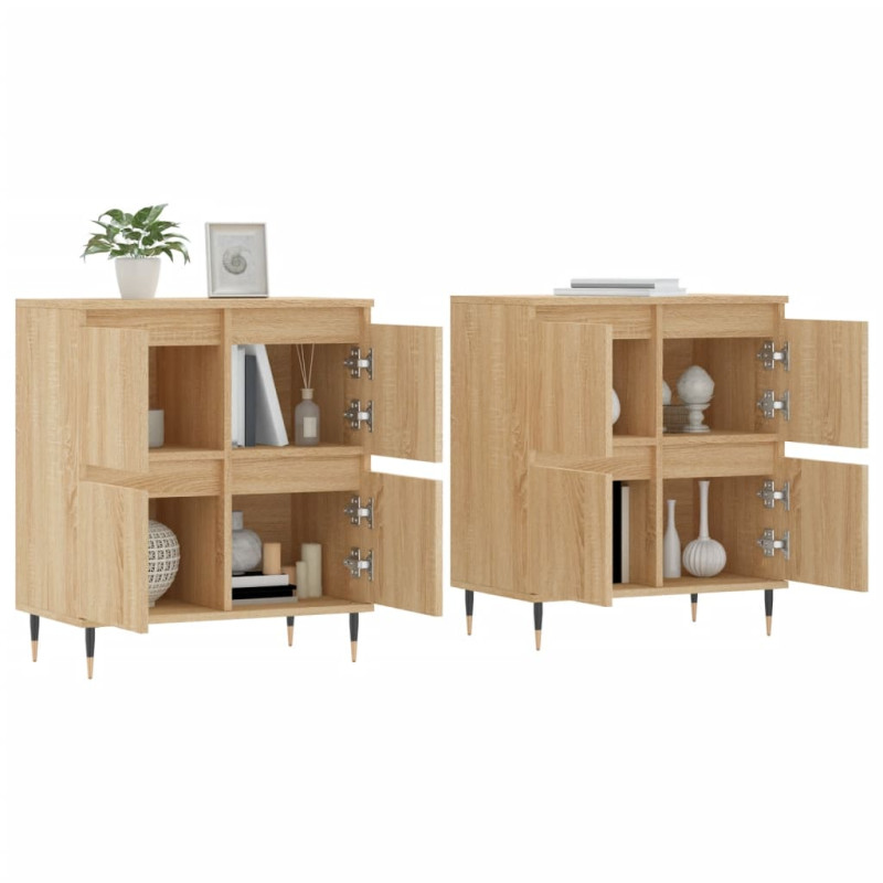 Szafki, 2 szt., dąb sonoma, materiał drewnopochodny
