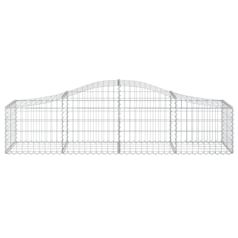 Kosze gabionowe, 12 szt, 200x50x40/60 cm, galwanizowane żelazo