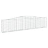 Kosze gabionowe, 20 szt, 400x30x80/100 cm, galwanizowane żelazo