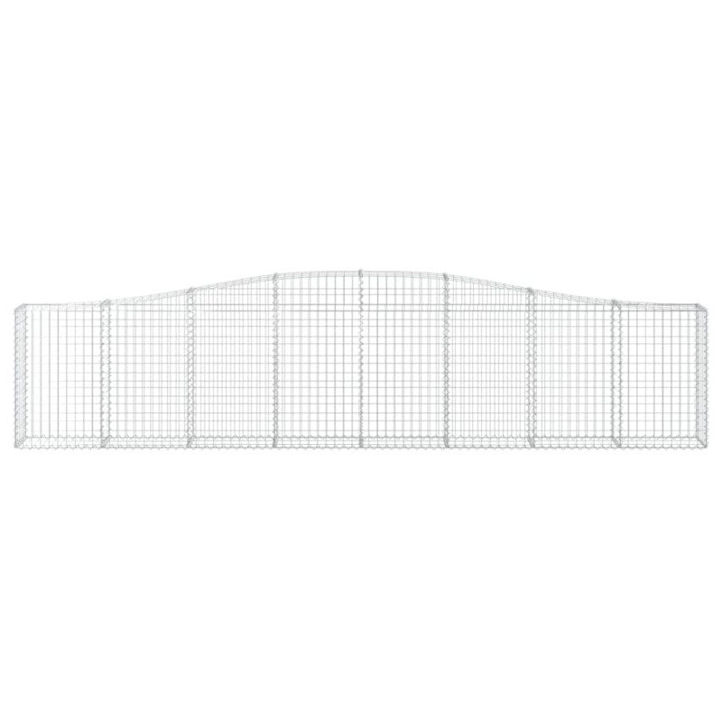 Kosze gabionowe, 20 szt, 400x30x80/100 cm, galwanizowane żelazo