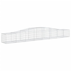 Kosze gabionowe, 9 szt, 400x50x40/60 cm, galwanizowane żelazo