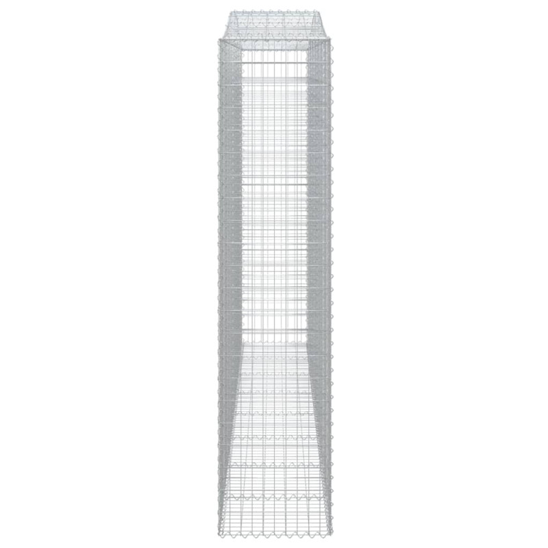 Kosze gabionowe, 2 szt, 400x50x220/240 cm, galwanizowane żelazo