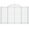Kosze gabionowe, 4 szt, 200x30x120/140 cm, galwanizowane żelazo
