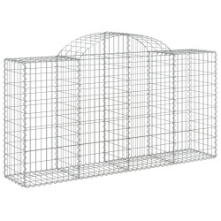 Kosze gabionowe, 14 szt, 200x50x100/120cm, galwanizowane żelazo