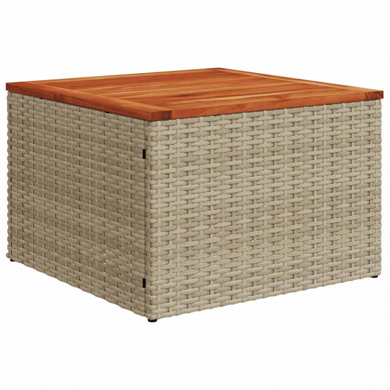 6-cz. zestaw mebli ogrodowych z poduszkami, beżowy, polirattan