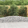 Kosze gabionowe, 7 szt, 400x30x40/60 cm, galwanizowane żelazo