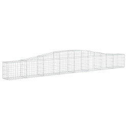Kosze gabionowe, 7 szt, 400x30x40/60 cm, galwanizowane żelazo