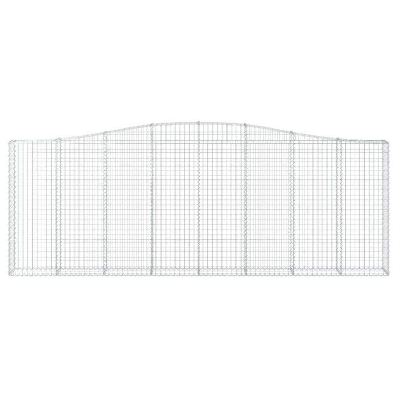 Kosze gabionowe, 6 szt, 400x30x140/160 cm, galwanizowane żelazo