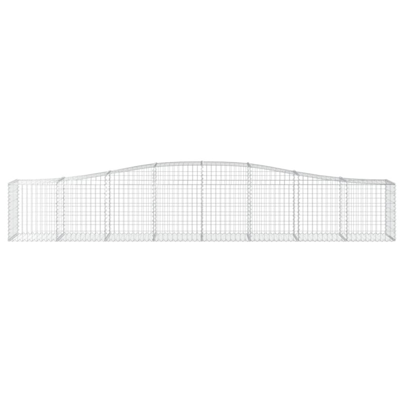 Kosze gabionowe, 15 szt, 400x50x60/80 cm, galwanizowane żelazo