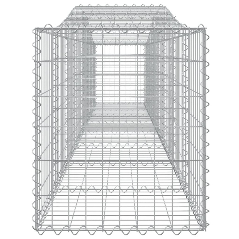 Kosze gabionowe, 15 szt, 400x50x60/80 cm, galwanizowane żelazo