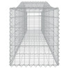 Kosze gabionowe, 15 szt, 400x50x60/80 cm, galwanizowane żelazo