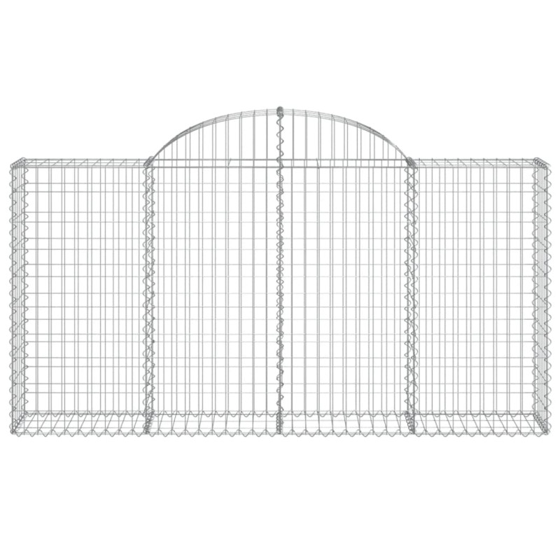 Kosze gabionowe, 11 szt, 200x30x100/120cm, galwanizowane żelazo