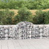 Kosze gabionowe, 18 szt, 200x50x80/100 cm, galwanizowane żelazo