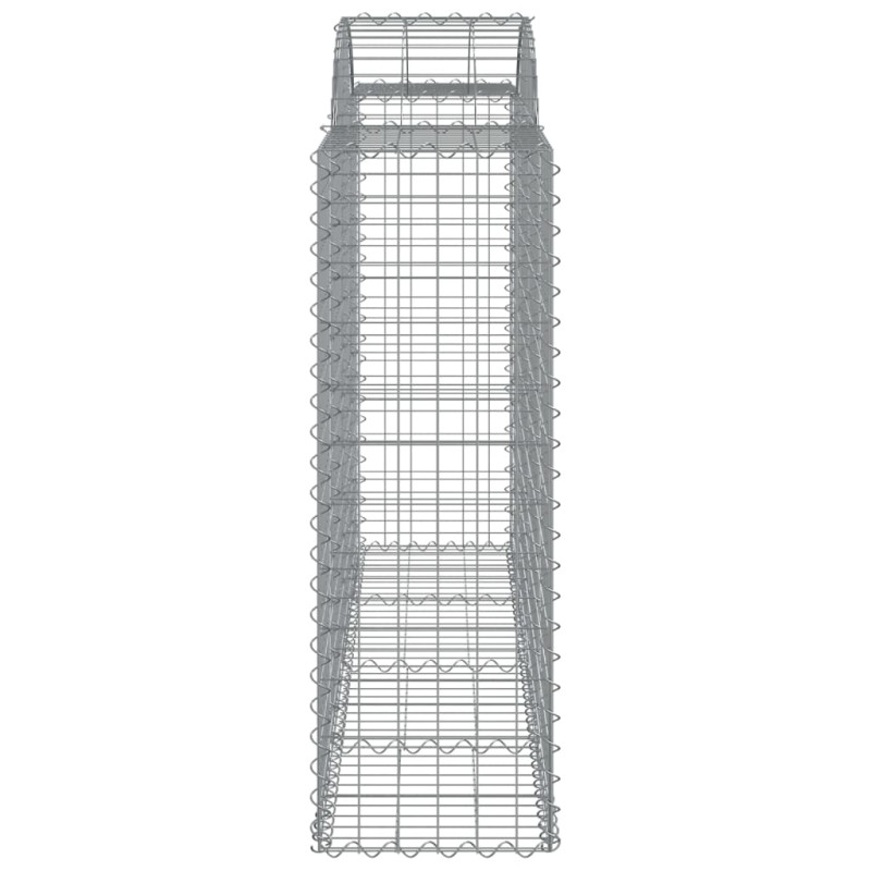Kosze gabionowe, 8 szt, 200x50x120/140 cm, galwanizowane żelazo
