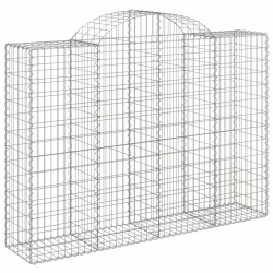 Kosze gabionowe, 6 szt, 200x50x140/160 cm, galwanizowane żelazo