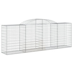 Kosze gabionowe, 15 szt, 300x50x100/120cm, galwanizowane żelazo