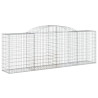 Kosze gabionowe, 15 szt, 300x50x100/120cm, galwanizowane żelazo