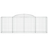 Kosze gabionowe, 15 szt, 300x50x100/120cm, galwanizowane żelazo