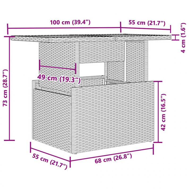 5-cz. zestaw mebli ogrodowych z poduszkami, beżowy, polirattan