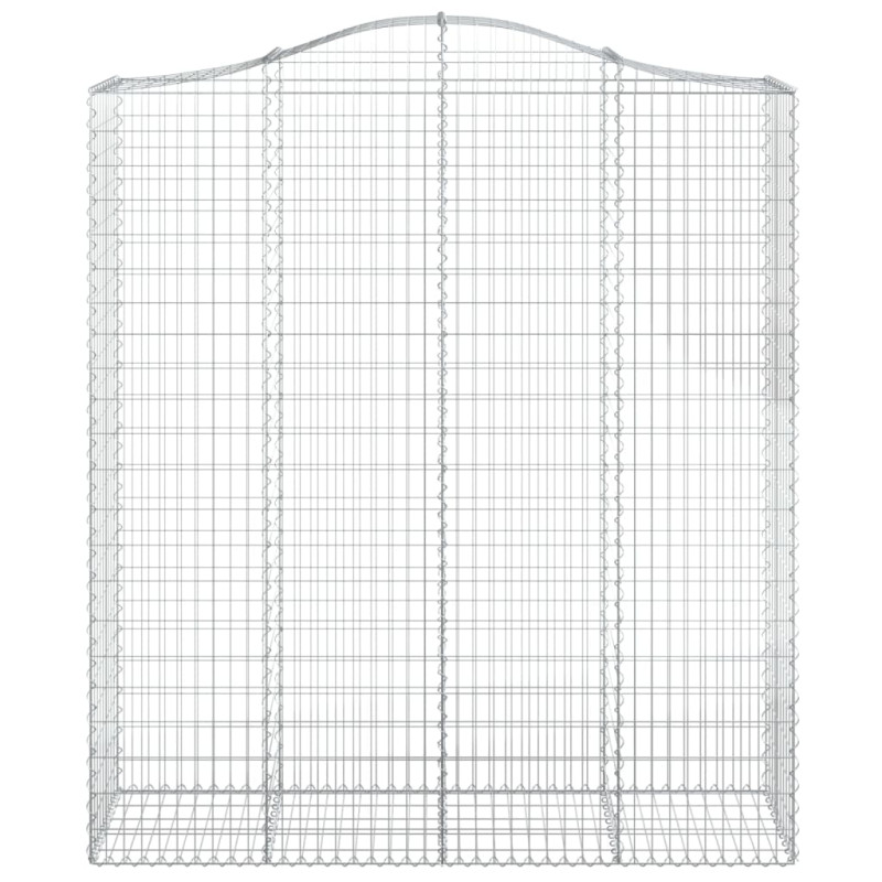 Kosze gabionowe, 3 szt, 200x50x220/240 cm, galwanizowane żelazo