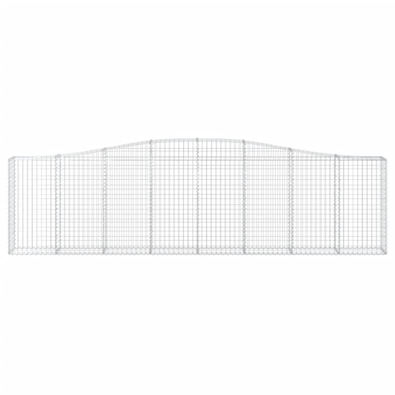 Kosze gabionowe, 25 szt, 400x30x100/120cm, galwanizowane żelazo